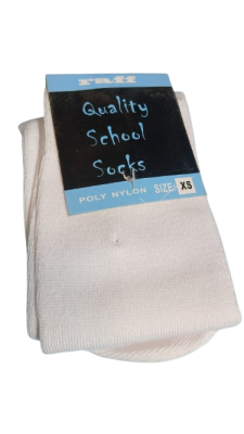 Plain White Short Cotton Socks X-Small