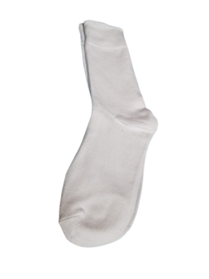 Plain White Short Cotton Socks Medium